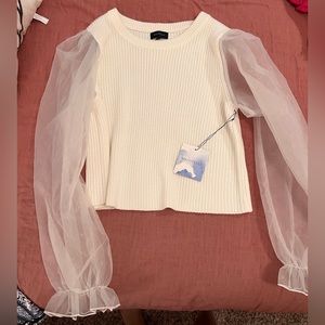 Majorelle White Sweater Top Size L